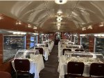 Interior of SF Dining Car at Cal State RR Museum